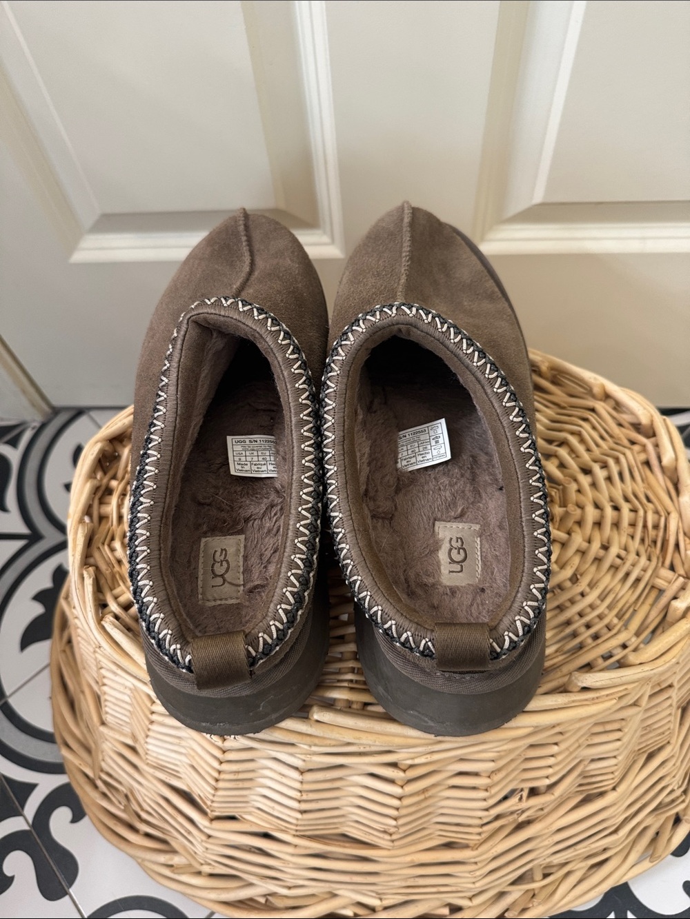 UGG Brown Suede Slip-On Platform Clog - Picture 3 of 3